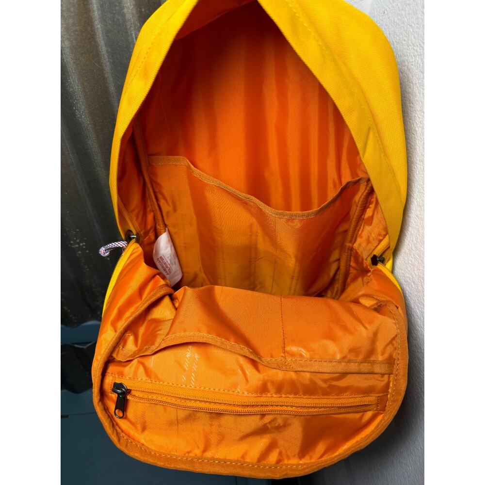 American Tourister UpBeat Backpack Yellow Canvas School Commute Bag Retro Travel - Picture 5 of 11